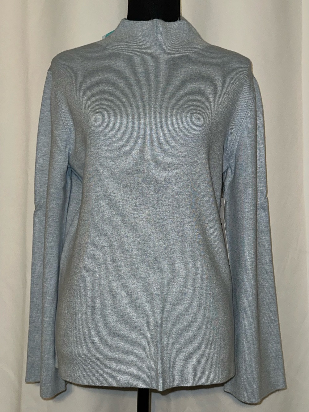 Tribal for Stitchfix Light Blue Long-Sleeve Russo Funnel Neck Sweater NEW